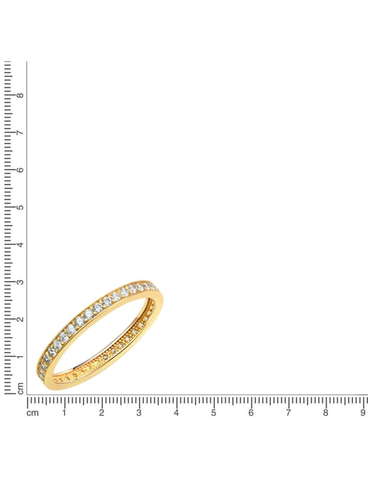 Fascination by Ellen K. Ring 375 gold zirconia white memo ring - Image 5