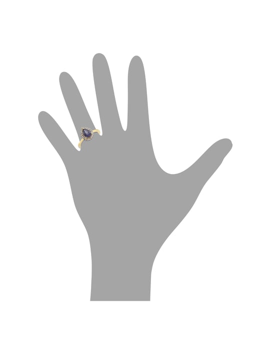 Fascination by Ellen K. Ring Gold 585 Iolite + white topaz - Image 3
