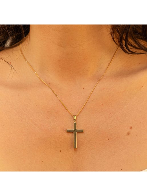 Fascination by Ellen K. Necklace Gold 333 with cross motif - Image 2
