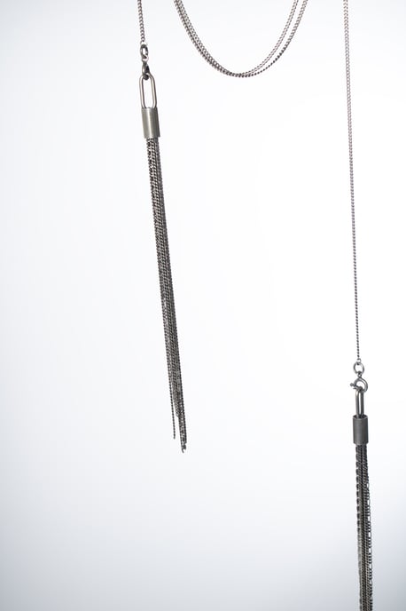 Ann Demeulemeester, 925 dubbel tofs halsband - Image 5