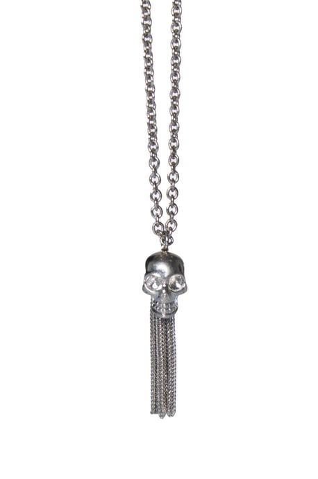 Alexander McQueen, dödskalle kvast halsband i silverfärgad - Image 4