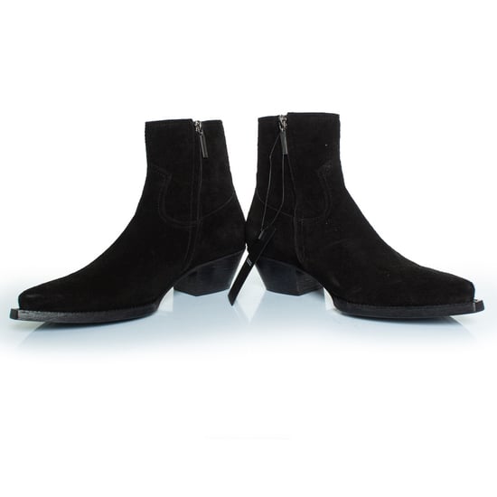 Saint Laurent – ​​Lukas – Svarta ankelboots i ullmocka - Image 6