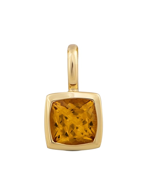 Orolino Trailer Gold 585 with genuine citrine 5x5mm - Image 1