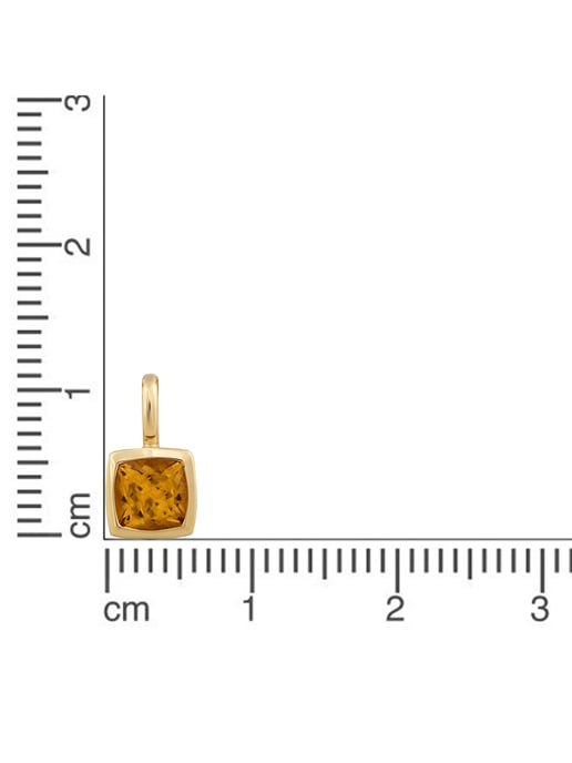 Orolino Trailer Gold 585 with genuine citrine 5x5mm - Image 2