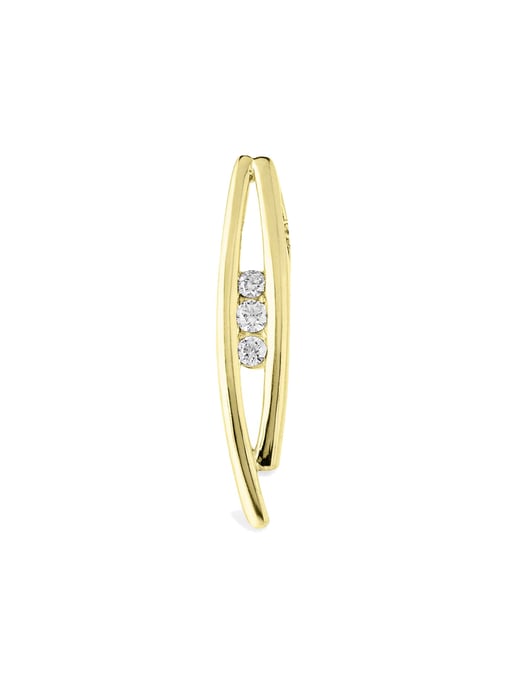 Orolino Trailer Gold 585 with 3x brilliant-cut diamonds totalling 0.10ct. - Image 1