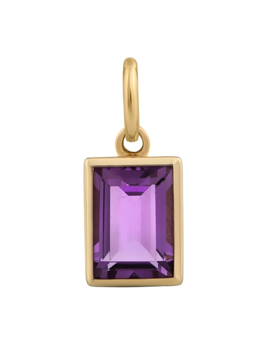 Orolino Trailer 585 gold with genuine amethyst 6.5x4.5mm - Image 1