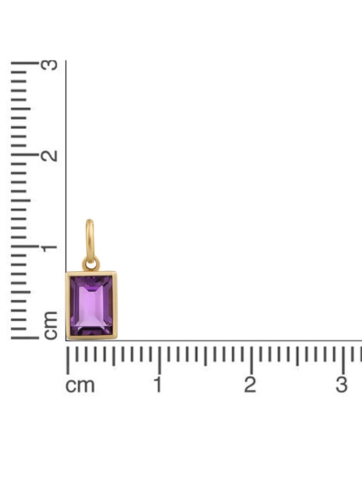 Orolino Trailer 585 gold with genuine amethyst 6.5x4.5mm - Image 2