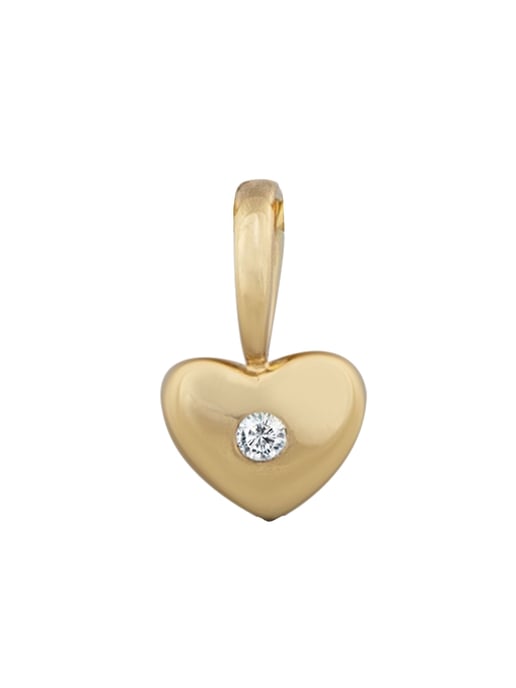 Orolino Trailer 585 gold heart motif with brilliant-cut diamond 0.01ct. - Image 1