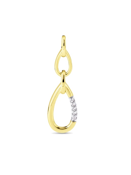 Orolino Trailer Gold 585 with 5x brilliant-cut diamonds totalling 0.025ct. - Image 1