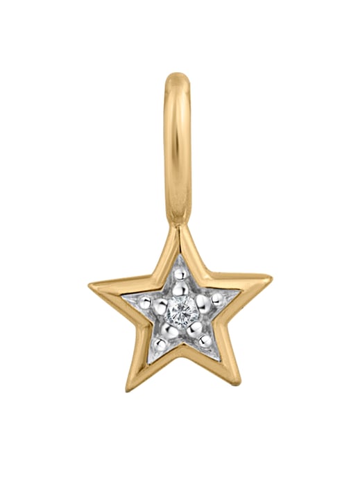 Orolino Trailer Gold 585 star motif with brilliant-cut diamond 0.005ct. - Image 1