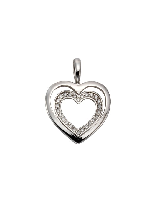 Orolino Trailer Gold 585 heart motif with 26 brilliant-cut diamonds totalling 0.11ct. - Image 1