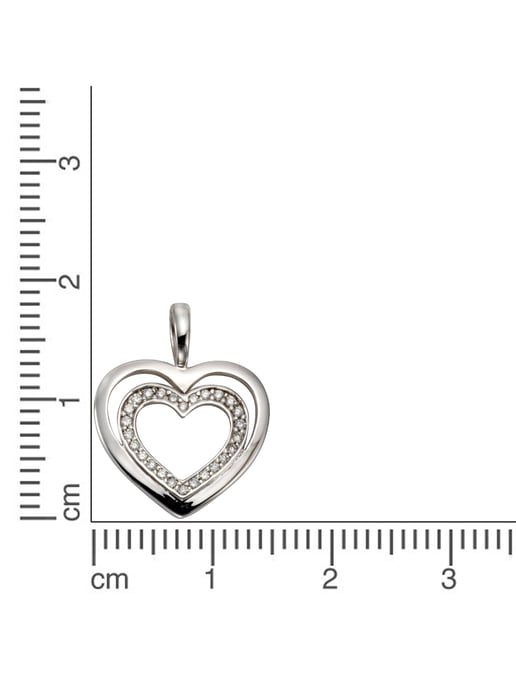 Orolino Trailer Gold 585 heart motif with 26 brilliant-cut diamonds totalling 0.11ct. - Image 2