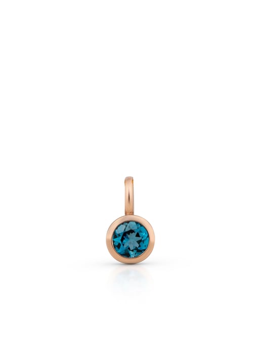 Orolino Trailer 585 gold rosé with blue topaz (beh.) - Image 1
