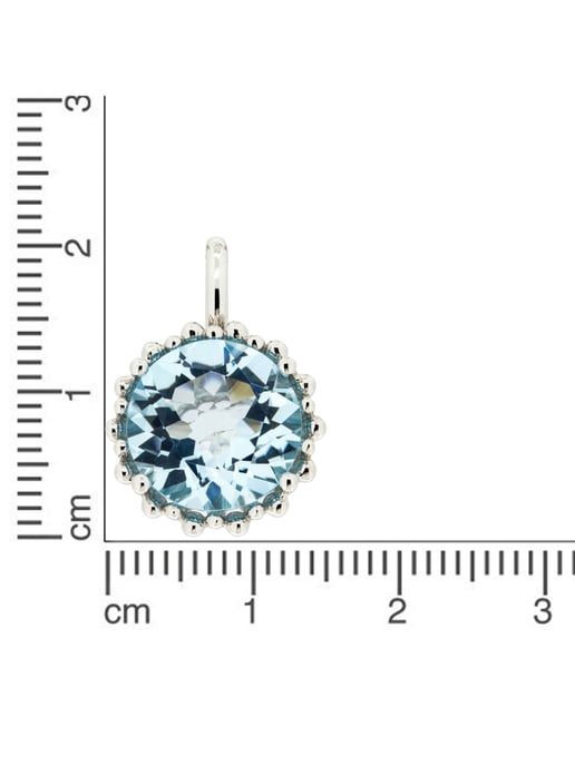 Orolino Trailer 585 gold with blue topaz (retained) 11.5mm round - Image 2
