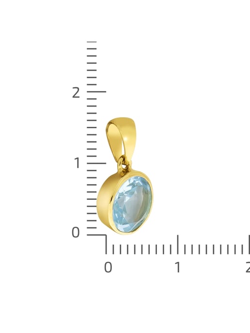 Fascination by Ellen K. Trailer 585/- yellow gold blue topaz - Image 2