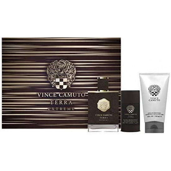 Vince Camuto Terra Extreme Gift Set - EDT 100ml + Hair & Body Shower Gel 150ml + Deodorant Stick 75ml - Image 1