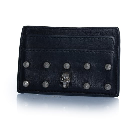 Alexander McQueen, black leather card holder - Image 1