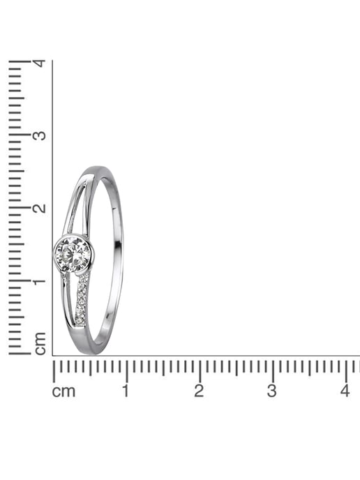 Fascination by Ellen K. Ring Gold 375 with white zirconia - Image 5