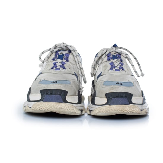 Balenciaga, Triple S sneakers i grått och blått - Image 3