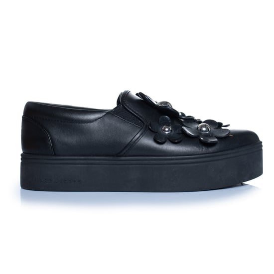 Marc Jacobs – Svarta slip-on sneakers med blommönster - Image 4