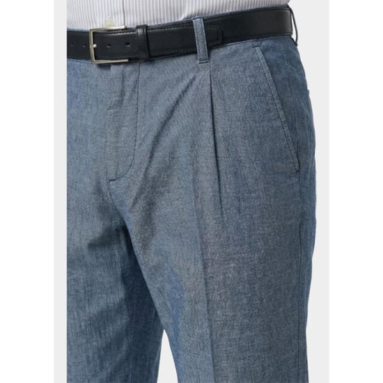 Bos Bright Blue Linnen broek summer pant 5510.426/24d - Image 4