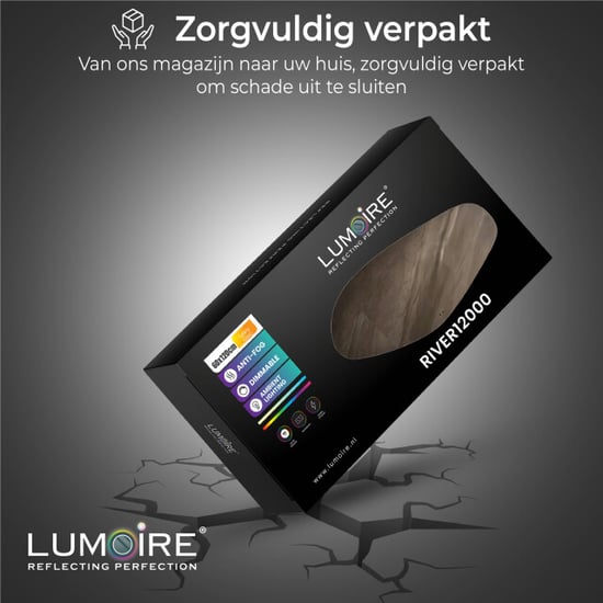 Lumoire ® spiegel met verlichting river 100 cm organisch badkamerspiegel - - Image 1