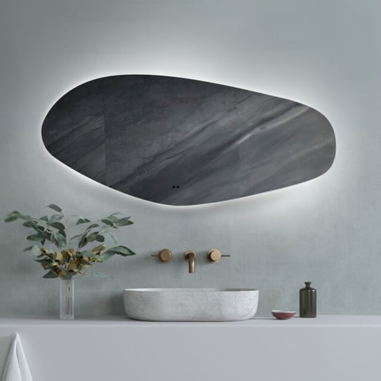 Lumoire ® spiegel met verlichting river 100 cm organisch badkamerspiegel - - Image 2