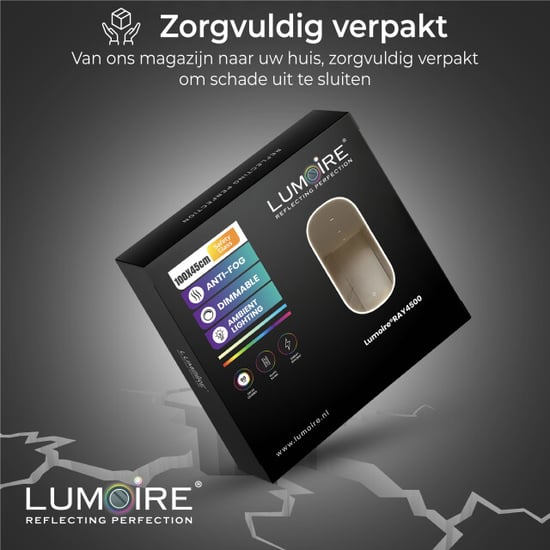 Lumoire ® badkamerspiegel met verlichting ray 45 x 100 cm superellips met - Image 3