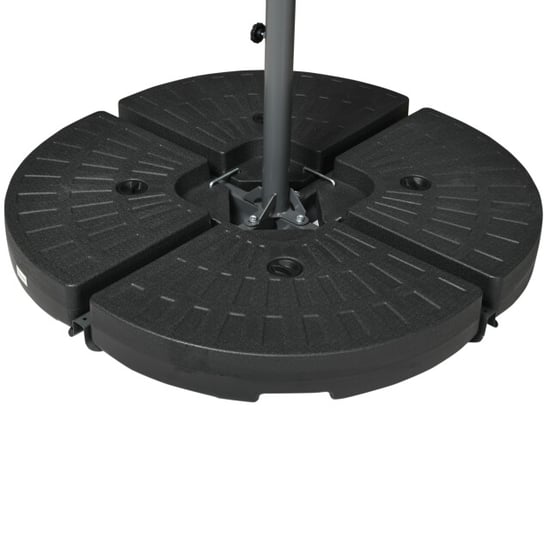 4goodz Zweefparasol vierkant met klamboe en parasolvoettegels 295 cm - - Image 2