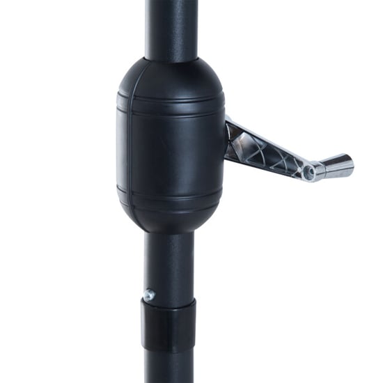 4goodz Halfronde aluminium muurpparasol met zwengel - - Image 4