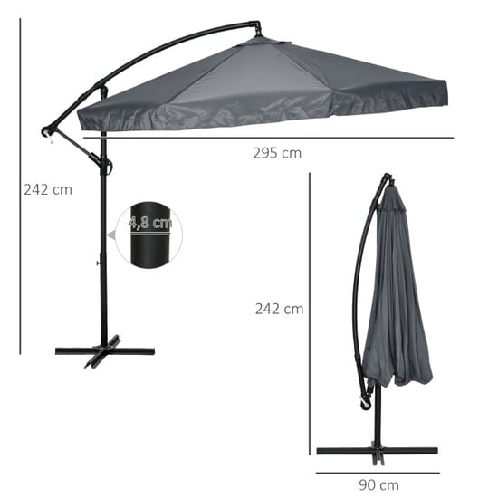 4goodz Zweefparasol met klamboe insectennet- diameter 3 mtr - - Image 5