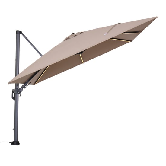 Garden Impressions Hawaii lumen parasol 300x300 cm taupe - Image 3
