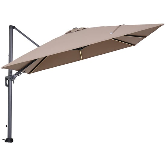 Garden Impressions Hawaii lumen parasol 300x300 cm taupe - Image 5