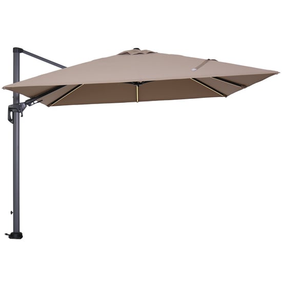 Garden Impressions Hawaii lumen parasol 300x300 cm taupe - Image 6