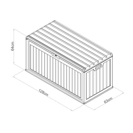 Westmann Alba kunststof opbergbox voor in de tuin 380 liter - Image 3