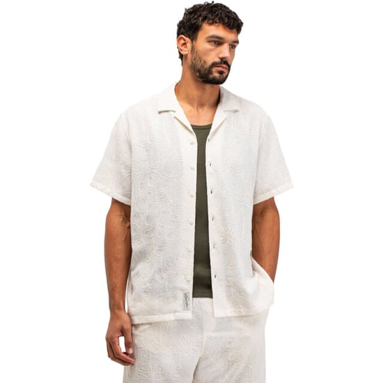 Butcher of Blue Alex resort embro shirt ss titan white - Image 1