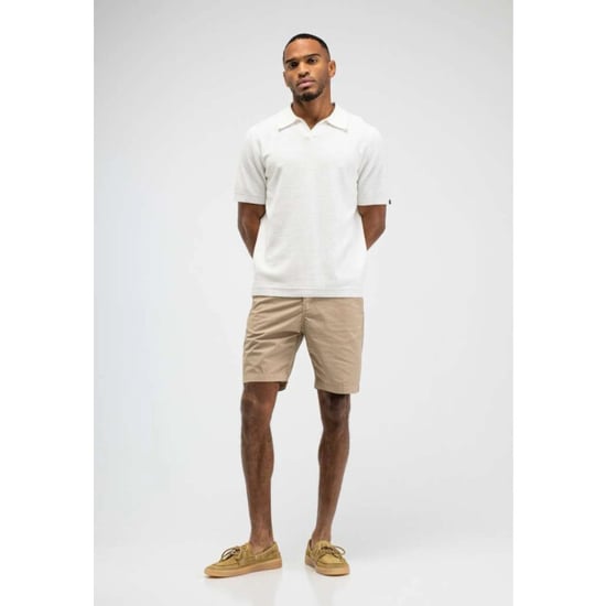 Butcher of Blue Boucle knit polo titan white - Image 3
