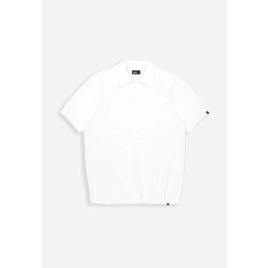 Butcher of Blue Boucle knit polo titan white - Image 6