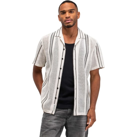 Butcher of Blue Alex knitted shirt ss titan white - Image 2