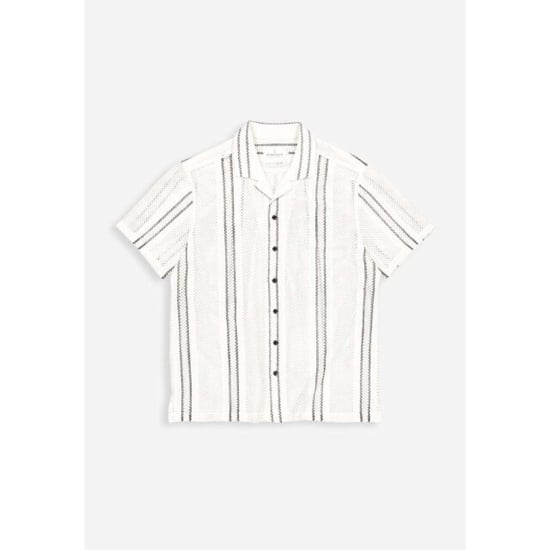 Butcher of Blue Alex knitted shirt ss titan white - Image 3