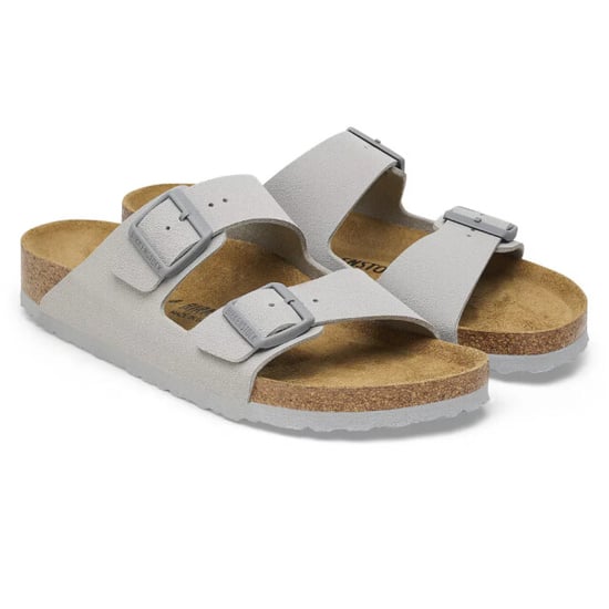 Birkenstock Arizona birko-flor smal voetbed grijze unisex slipper - Image 3
