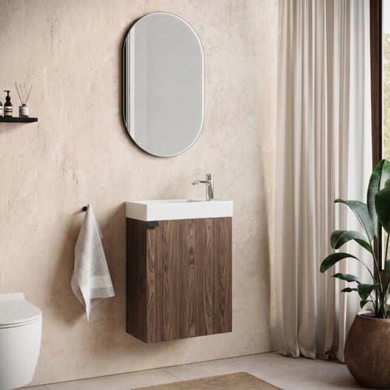 Badplaats Toiletmeubel keno 50 x 23 cm – bruin – fonteinmeubel met - Image 2