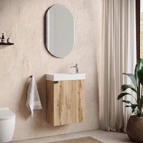 Badplaats Toiletmeubel keno 50 x 23 cm – – fonteinmeubel met wastafel - Image 2