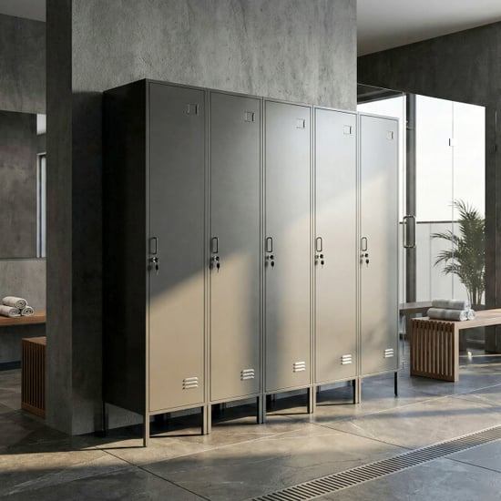 4goodz Locker archiefkast metaal met afsluitbare deur 40x40x179 cm - - Image 2