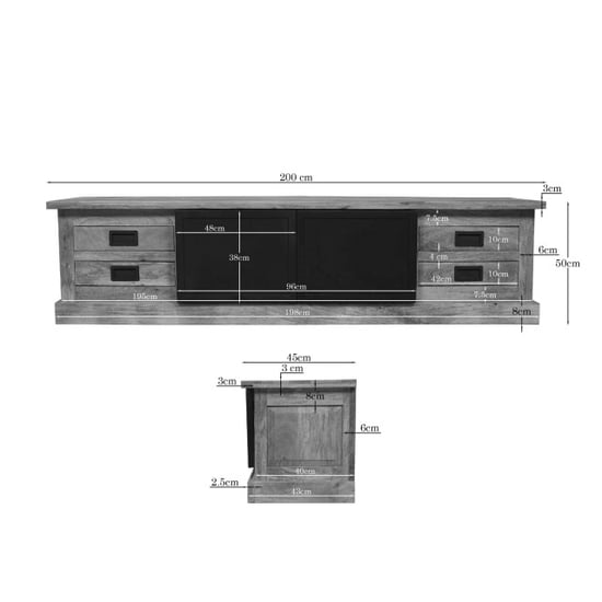 Starfurn tv meubel noa - 45x200x50 cm - Image 2