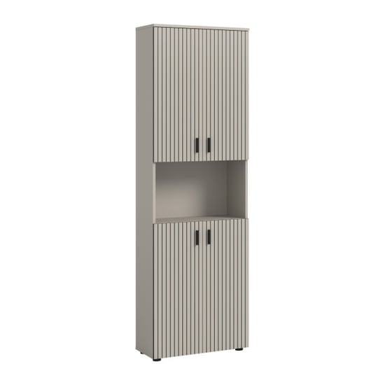 Furnilux Badkast kasjmier met accenten ruime opbergkast met 4 deuren 60x192x30 - Image 1