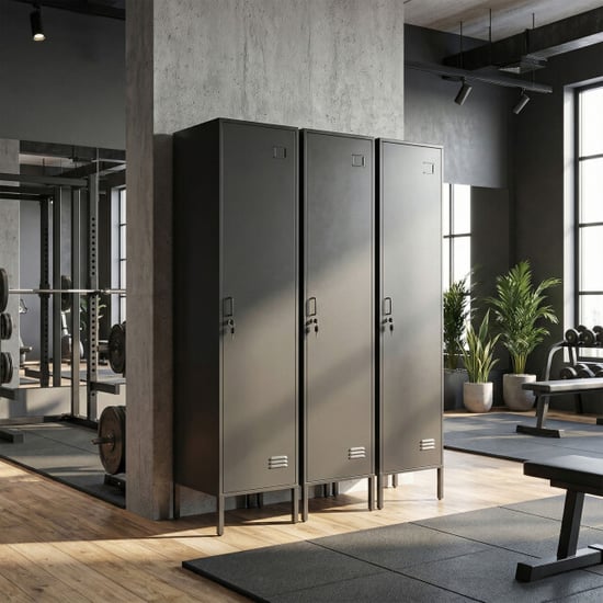 4goodz Locker archiefkast metaal met afsluitbare deur 40x40x179 cm - - Image 5