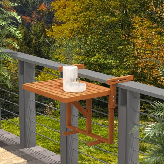 4goodz Outsunny balkonklaptafel voor balustrade, verstelbare hangtafel - Image 3