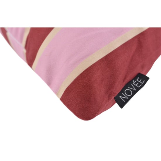 NOVÉE Sierkussen riviera stripe roze/rood | 45x45 cm | katoen/polyester - Image 2