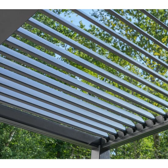 Sojag Wall hana louvre aluminium terrasoverkapping met lamellendak - Image 3